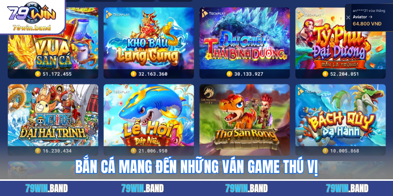 Bắn cá mang đến những ván game thú vị