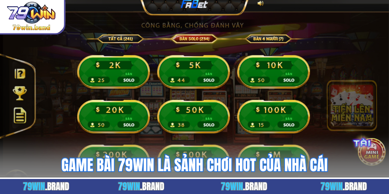 Game bài 79WIN là sảnh chơi hot của nhà cái