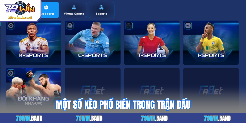 Một số kèo phổ biến trong trận đấu