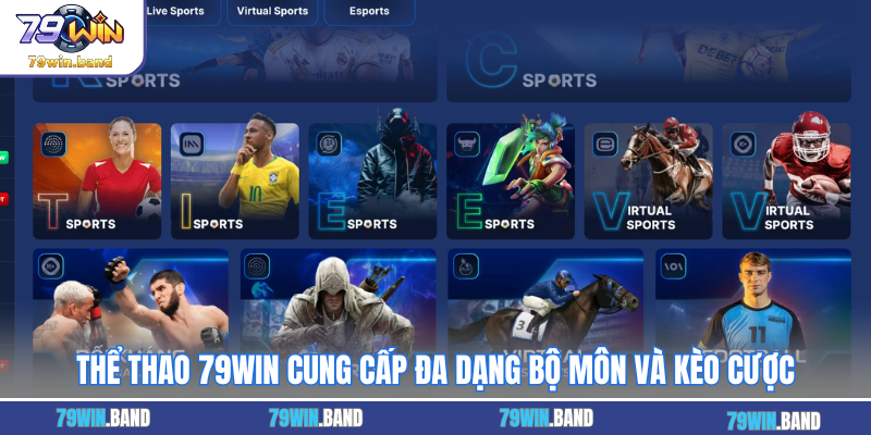 Thể thao 79WIN cung cấp đa dạng bộ môn và kèo cược